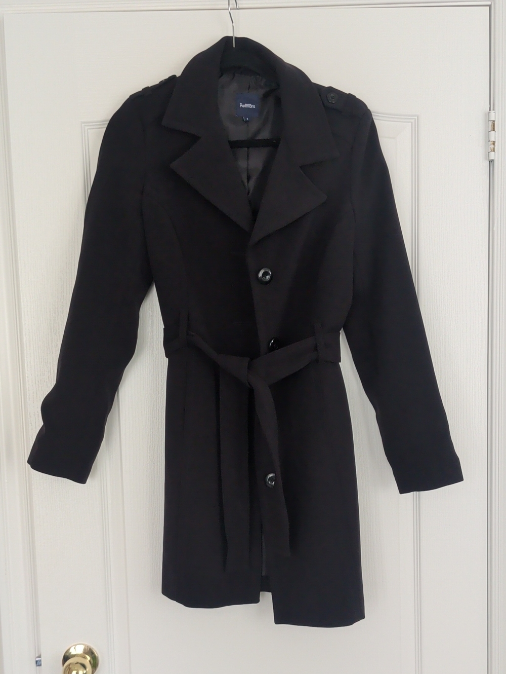 Reitman Black Women's Tailored Belted Trench Coat